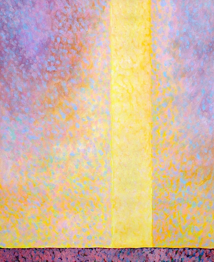719 – Yellow Beam – Acrylic on paper – 54 x 44 cm